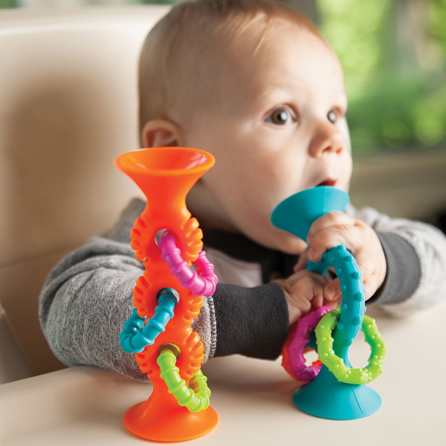 MORDEDOR FATBRAIN TOYS PIPSQUIGZ LOOPS CELESTE SONAJEROS SENSORIALES - 2