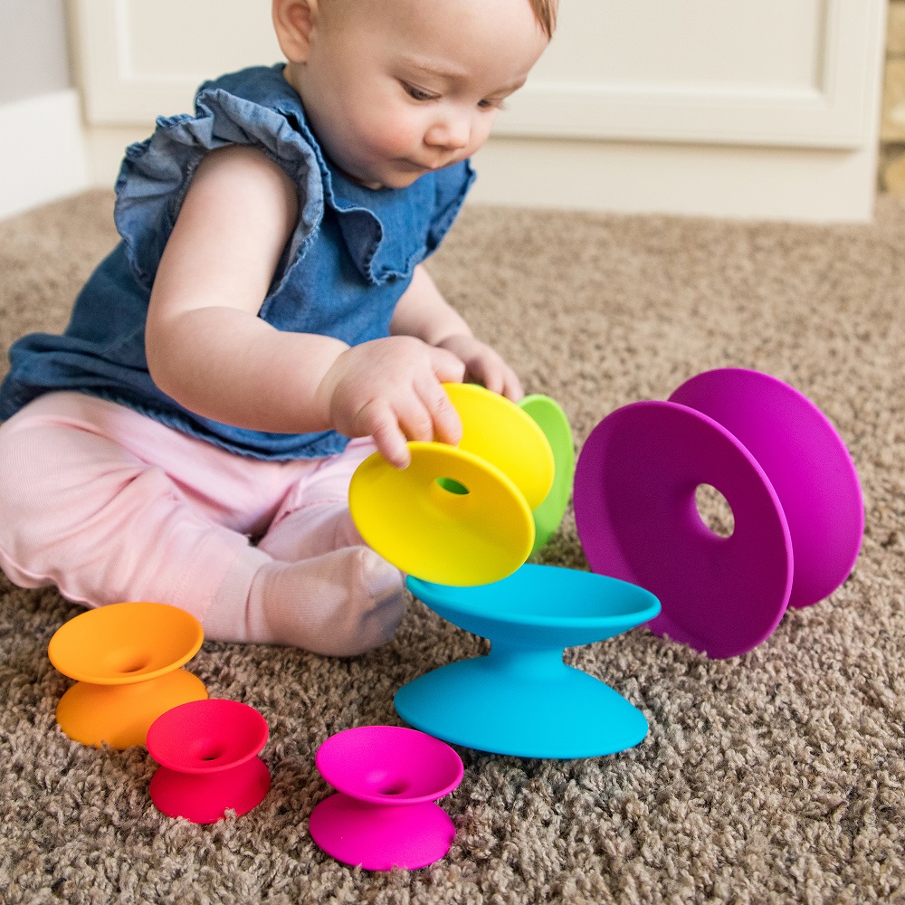 JUEGO CONSTRUCCIÓN FATBRAIN TOYS SPOOLZ Y EQUILIBRIO BEBES - 2