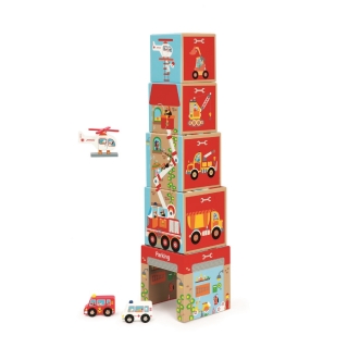 CUBOS SCRATCH EUROPE APILAR INCLUYE AUTOS MULTICOLOR - 1