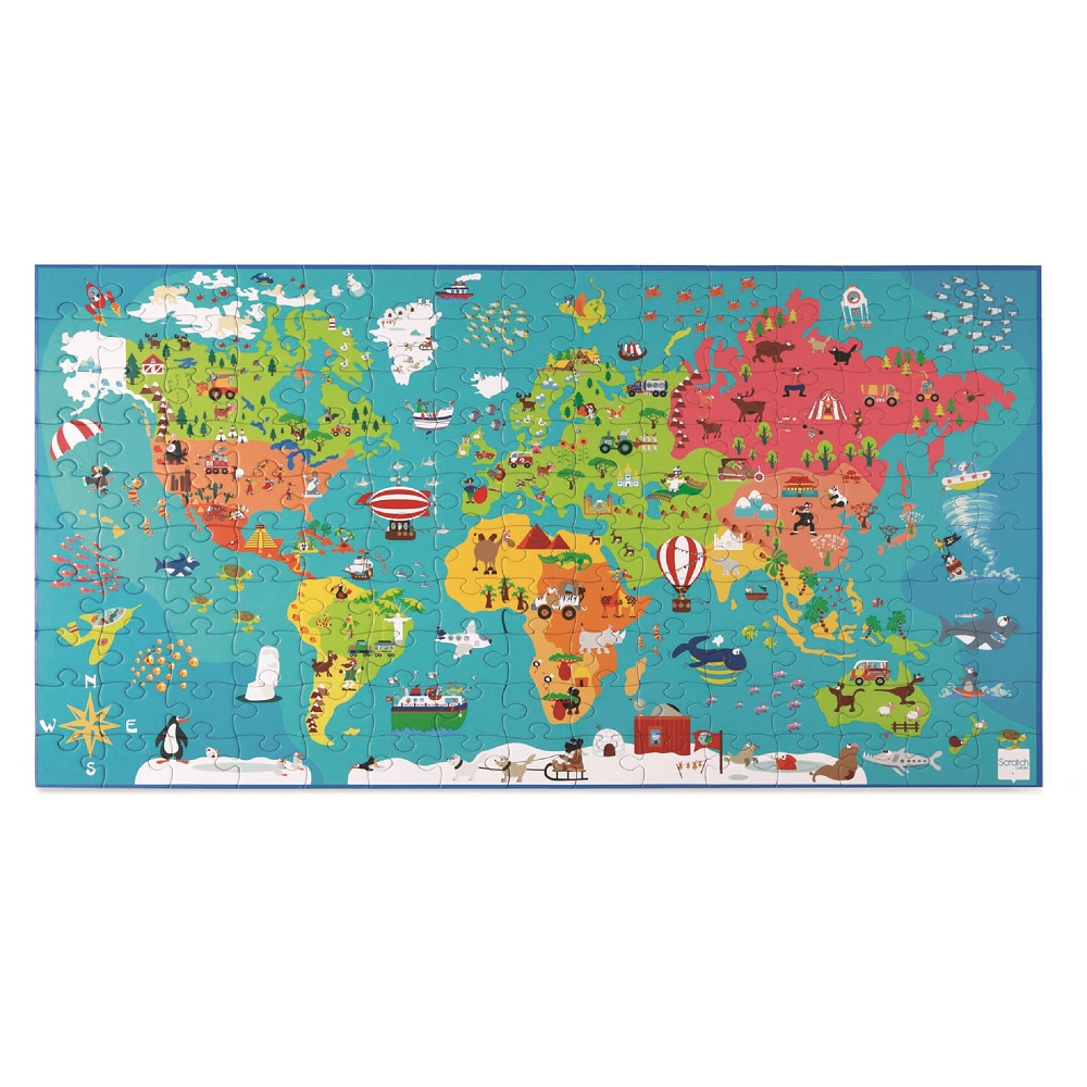 PUZZLE SCRATCH EUROPE MAPA DEL MUNDO - 1