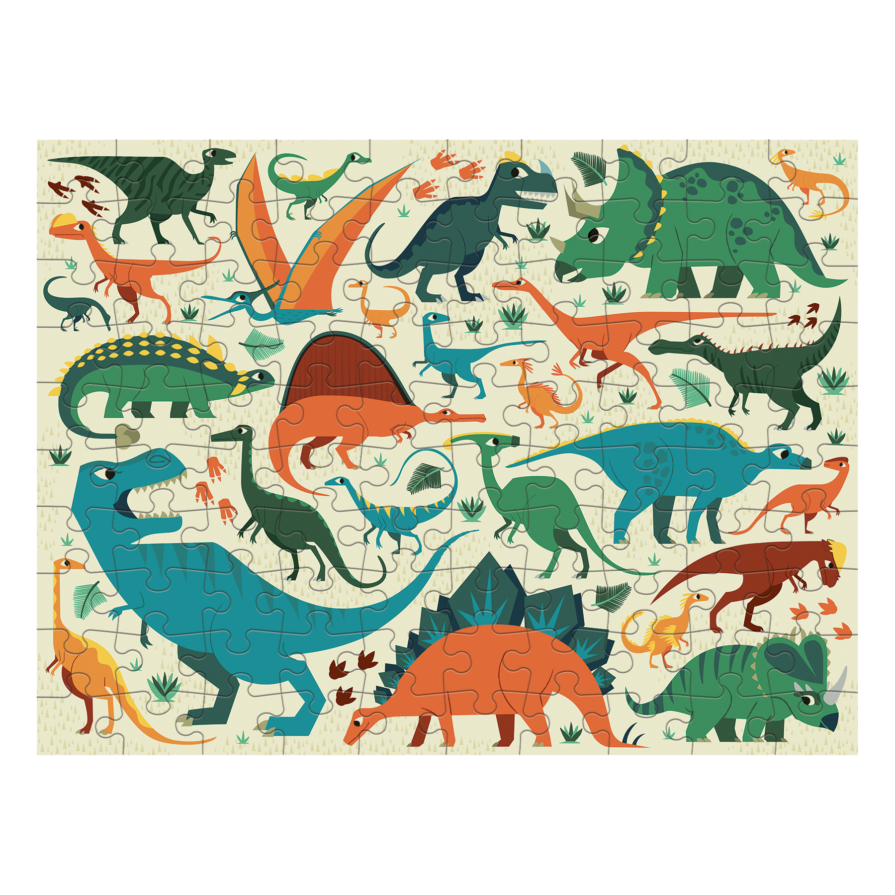 PUZZLE MUDPUPPY 100PCS DOBLE DINOSAURIOS - 3