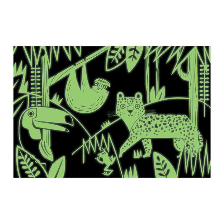 PUZZLE MUDPUPPY 100PCS QUE BRILLA EN LA OSCURIDAD LA SELVA - 2