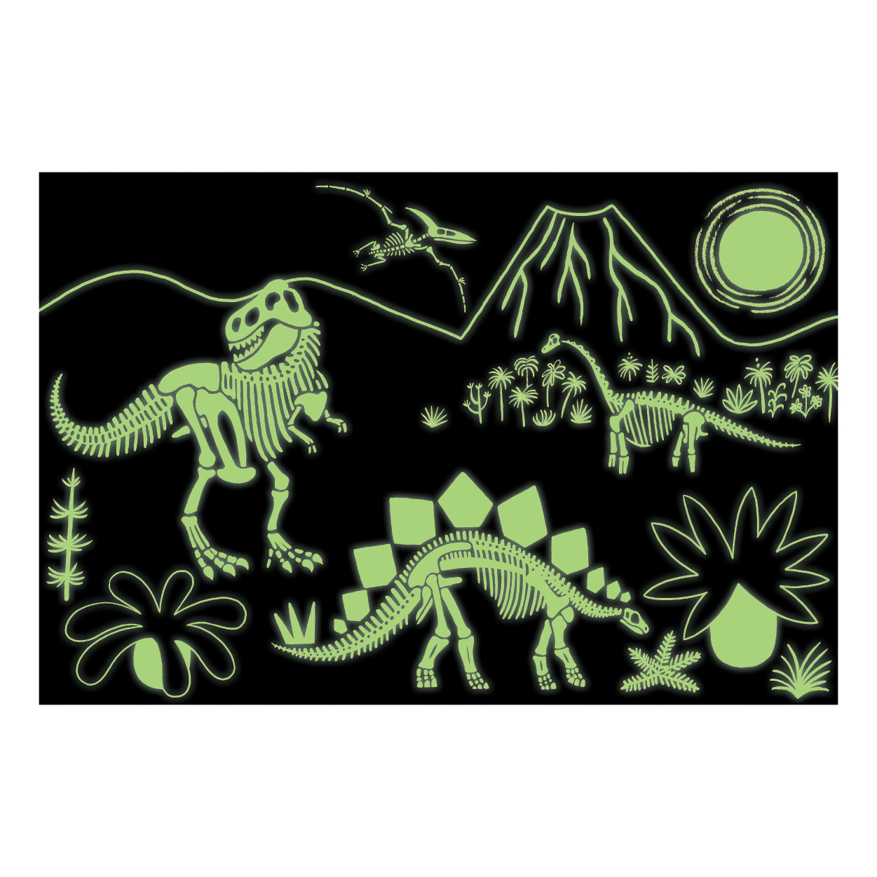 PUZZLE MUDPUPPY 100PCS QUE BRILLA EN LA OSCURIDAD DINOSAURIOS - 2