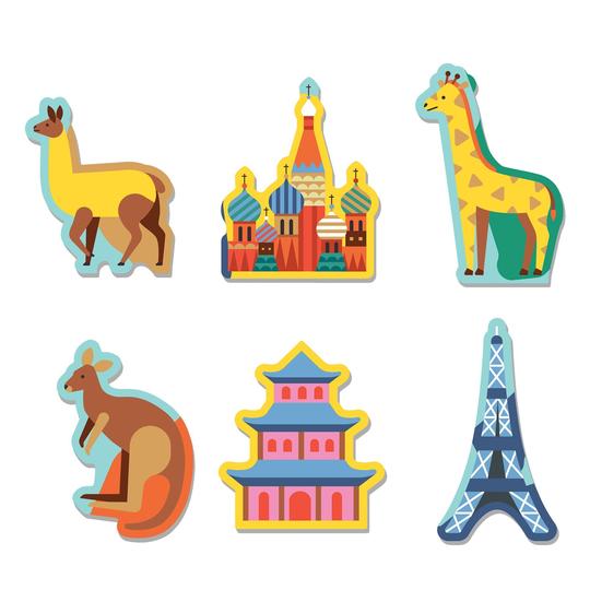 PUZZLE MUDPUPPY 78PCS GEOGRAFIA MAPA DEL MUNDO - 2