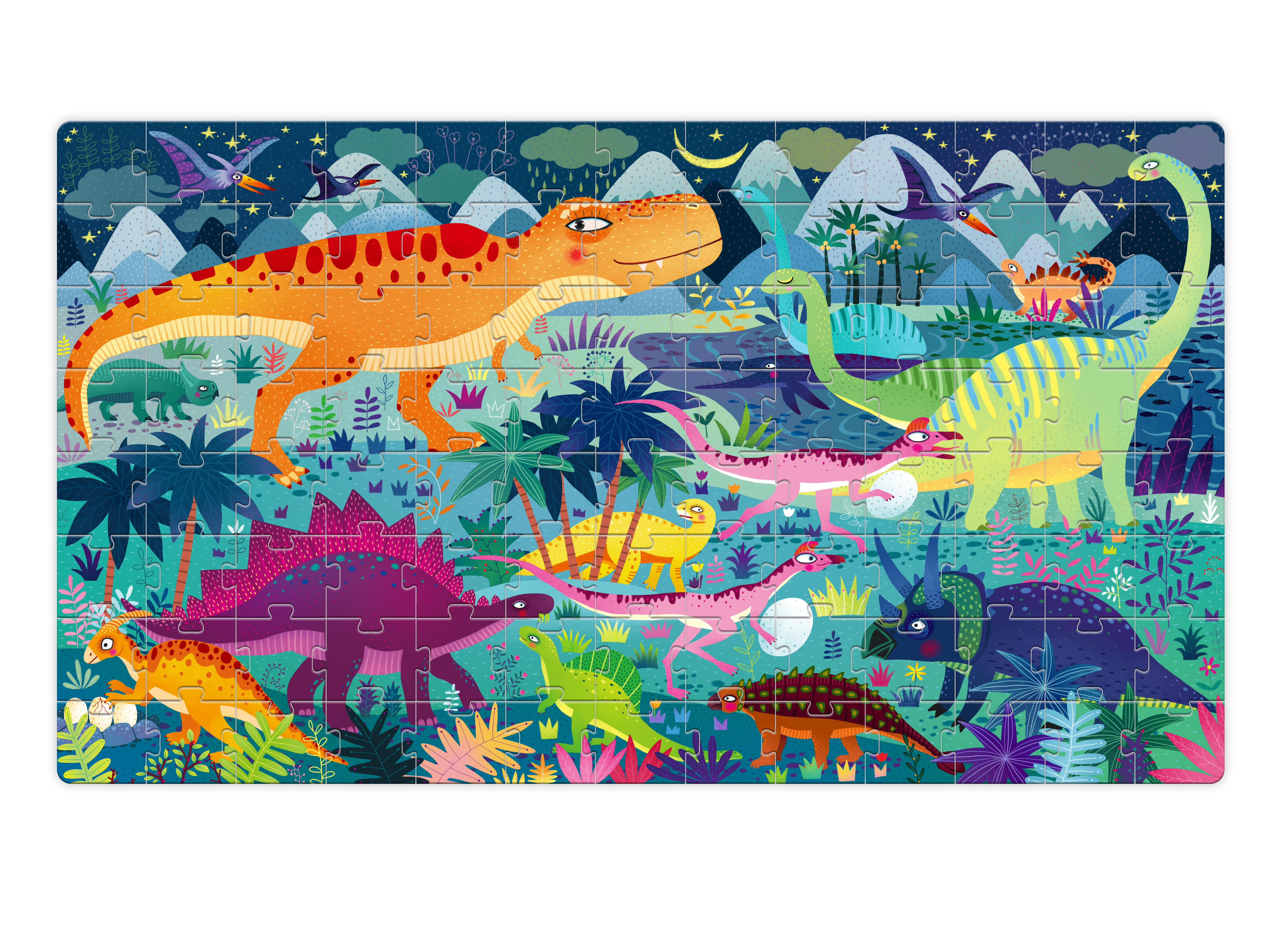 PUZZLE 104PCS MALETA, DINOSAURIOS - 1