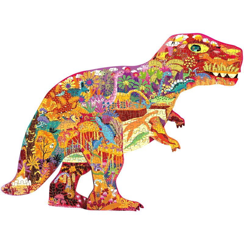 PUZZLE MIDEER 280PCS CON FORMA DINOSAURIOS - 1