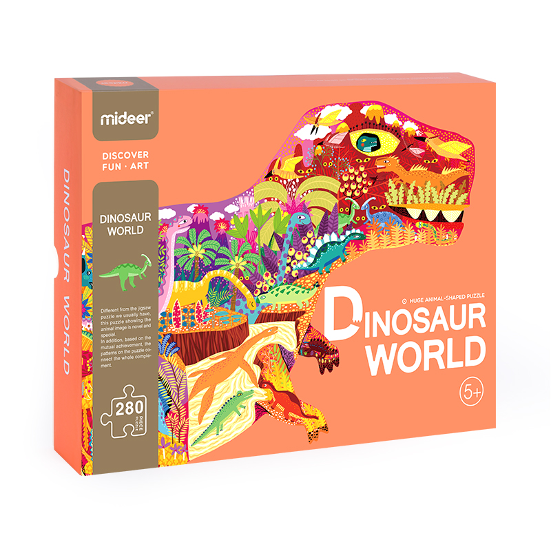 PUZZLE MIDEER 280PCS CON FORMA DINOSAURIOS - 2
