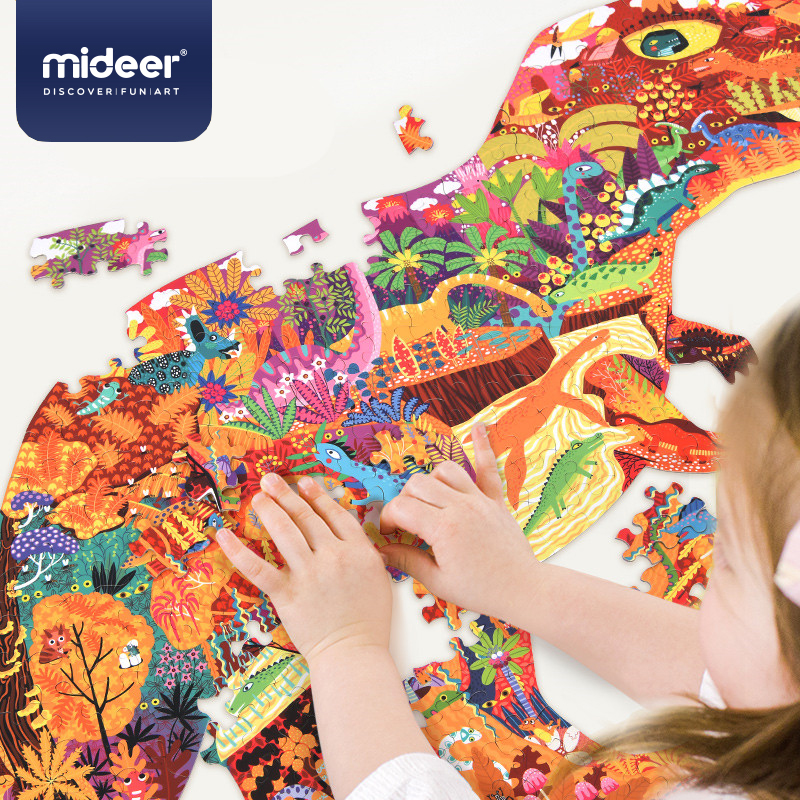 PUZZLE MIDEER 280PCS CON FORMA DINOSAURIOS - 3