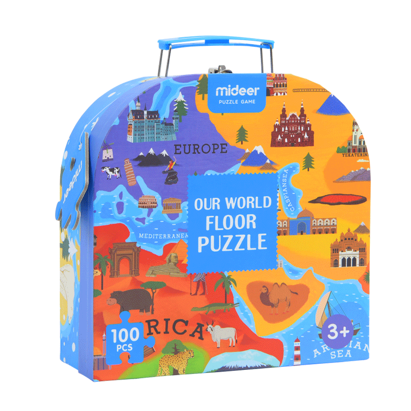 PUZZLE MALETA MI MUNDO 100PCS - 4