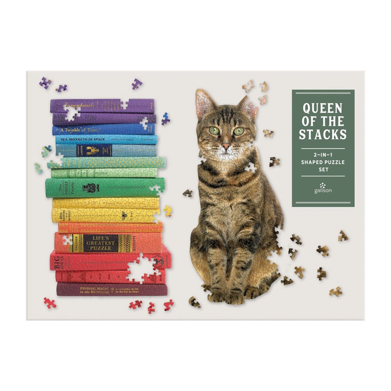 2 PUZZLES GALISON CON FORMA 650PCS QUEEN OF THE STACKS - 1