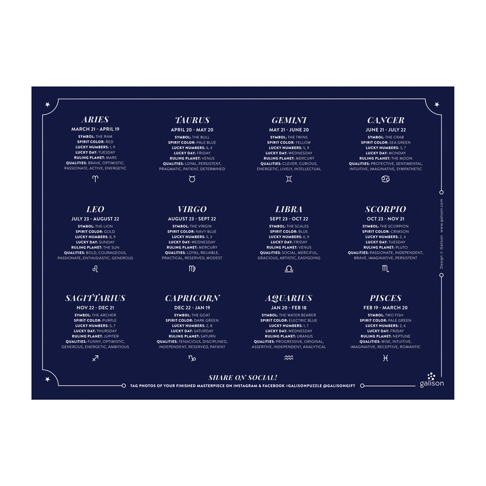 PUZZLE GALISON 1000PCS ASTROLOGIA CON ALUMINIO - 3