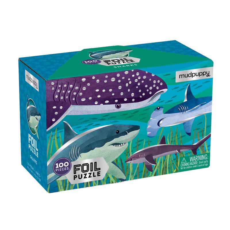 PUZZLE MUDPUPPY 100PCS CON ALUMINIO TIBURONES - 3