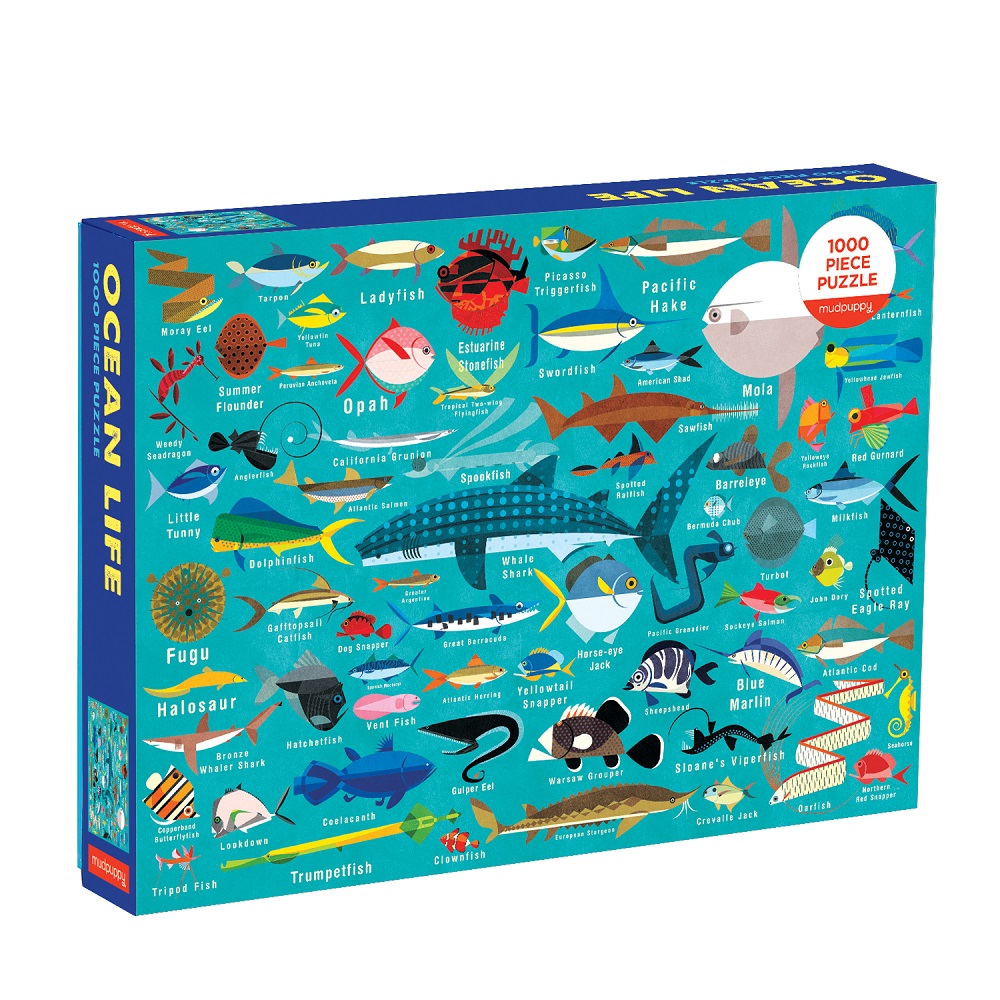 PUZZLE MUDPUPPY 1000PCS VIDA DEL OCEANO - 3