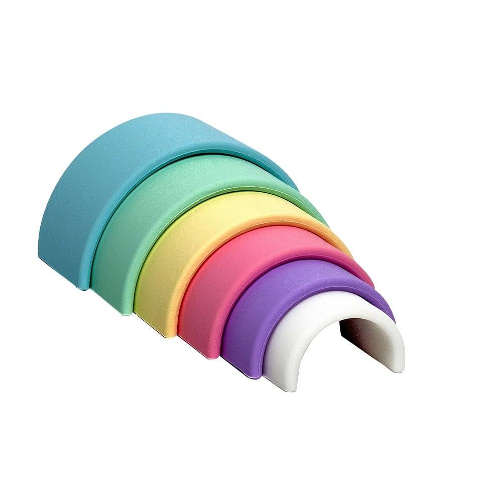 JUGUETE DENA ARCOIRIS DE COLORES PASTEL 6PCS - 1