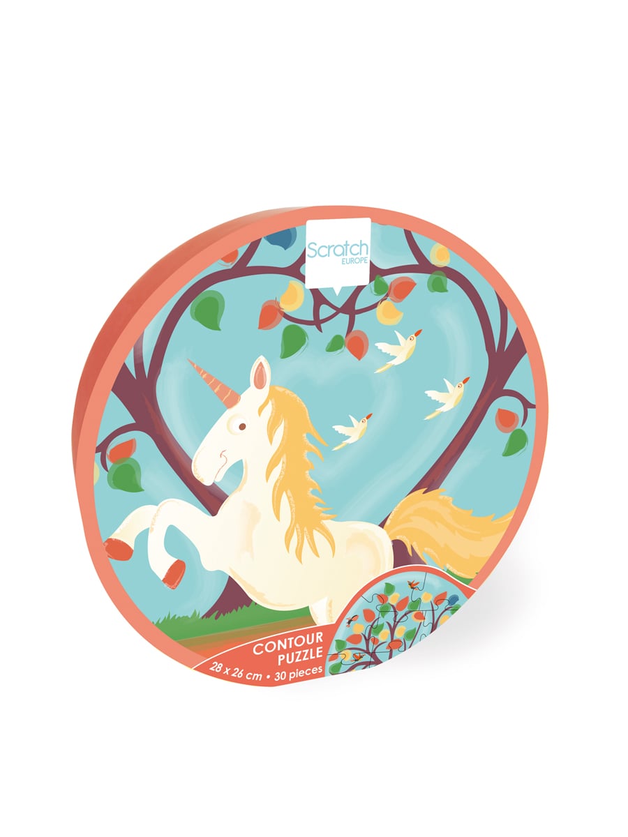 PUZZLE SCRATCH EUROPE 30PCS CON FORMA UNICORNIO - 2