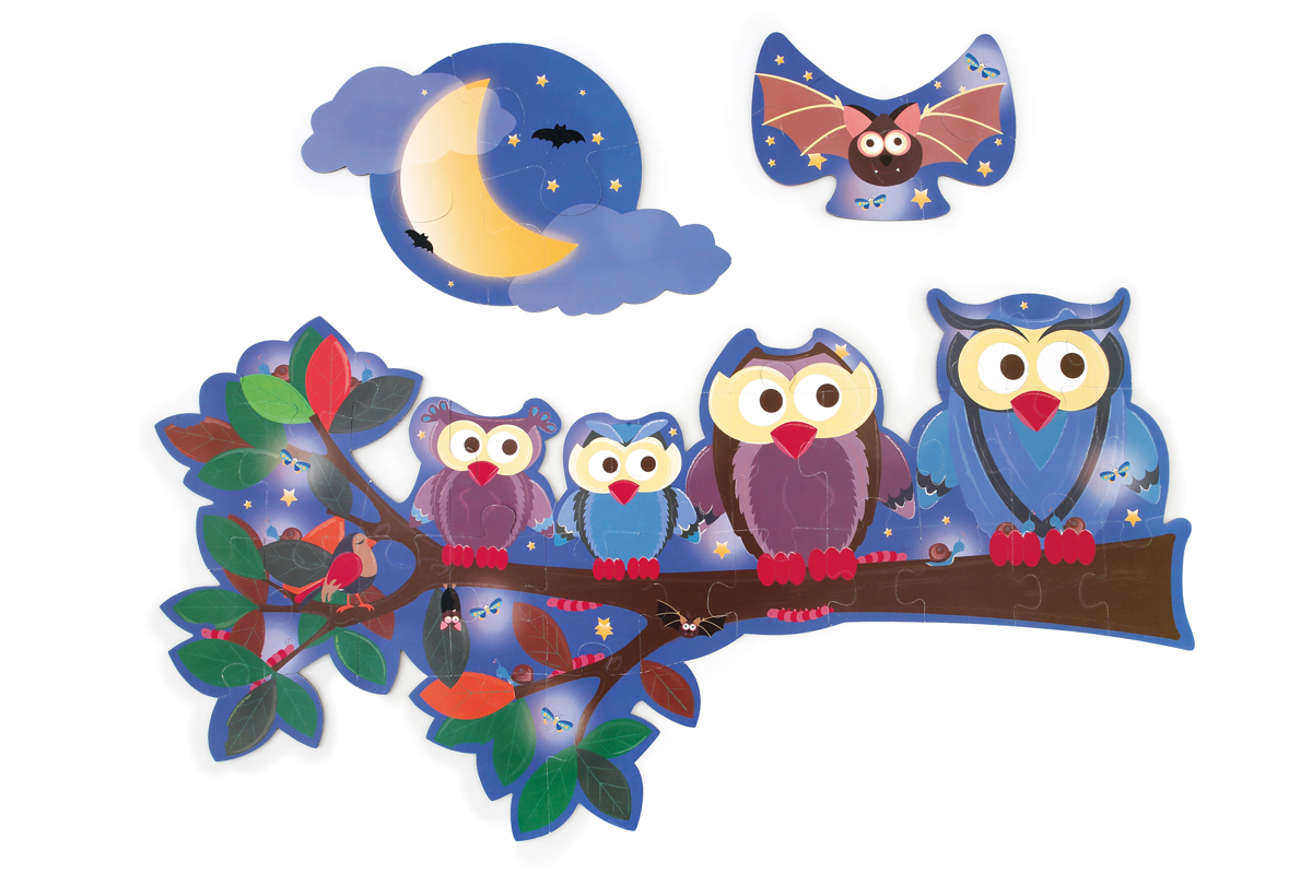 PUZZLE SCRATCH EUROPE 39PCS DOBLE CON FORMA BUHO - 2