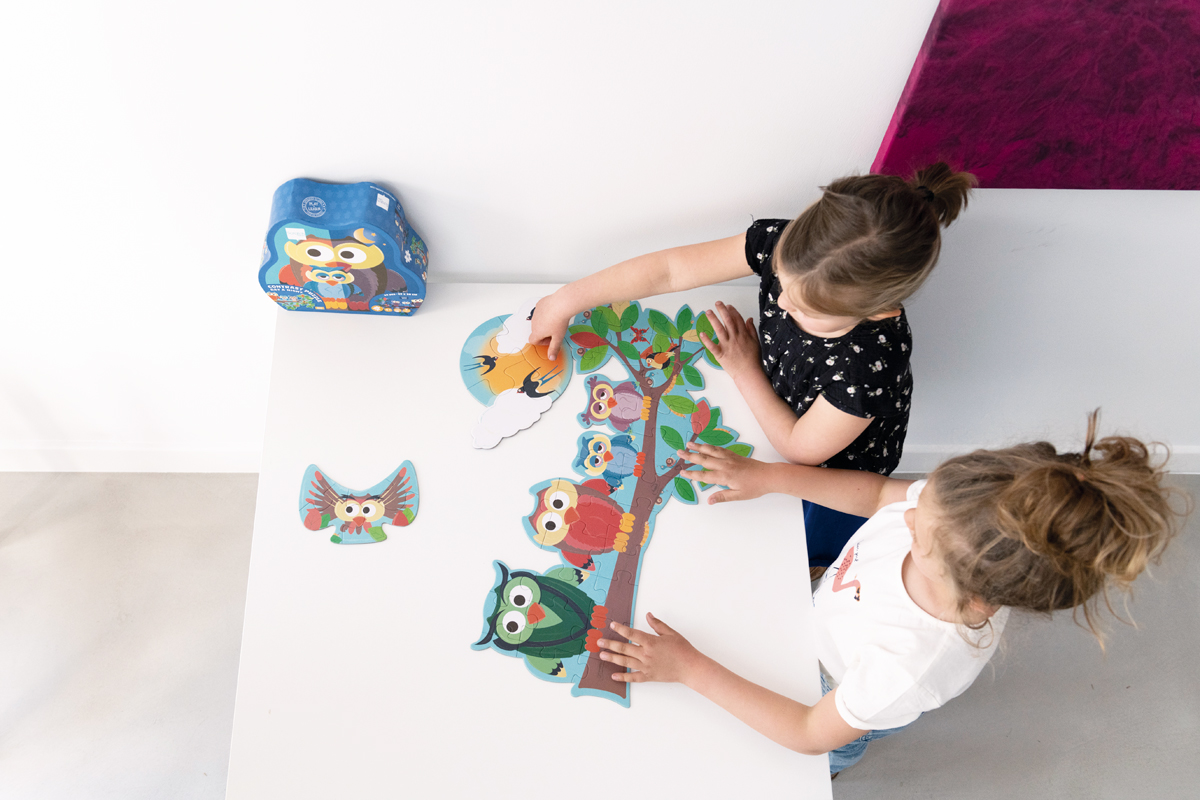 PUZZLE SCRATCH EUROPE 39PCS DOBLE CON FORMA BUHO - 4