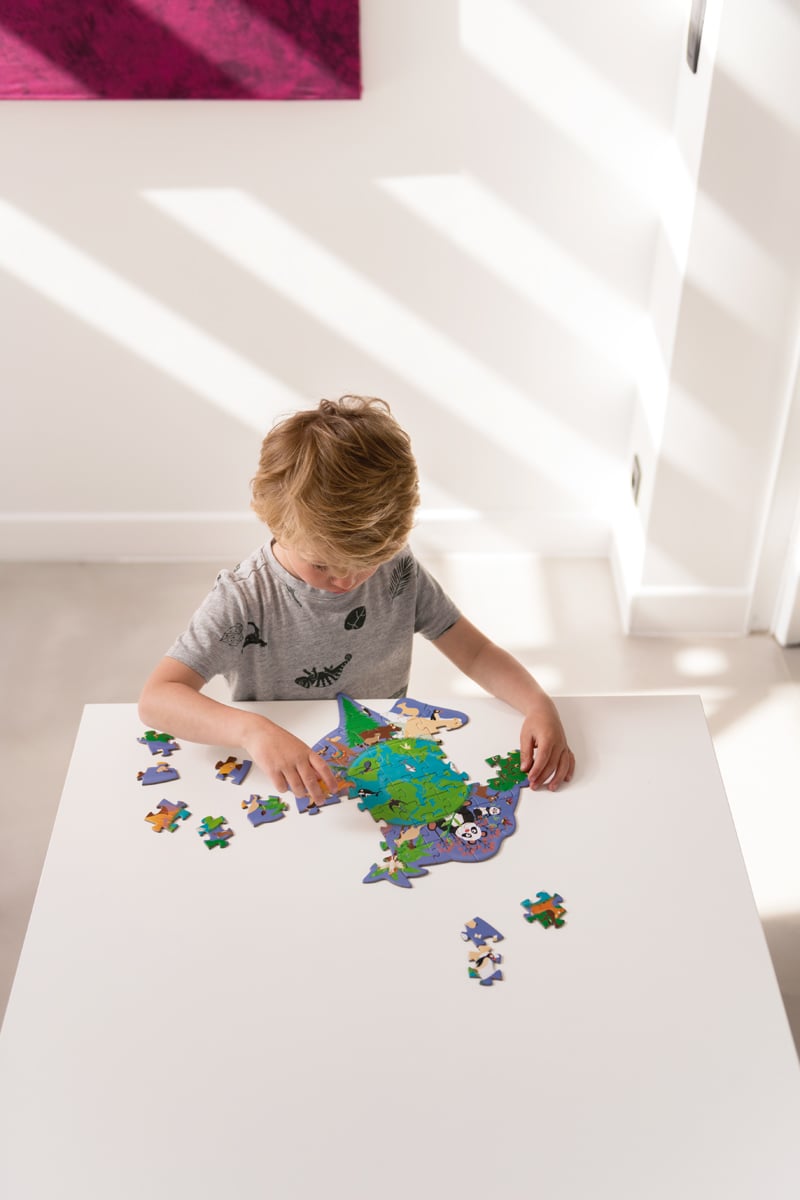 PUZZLE SCRATCH EUROPE 45PCS CON FORMA MUNDO - 3