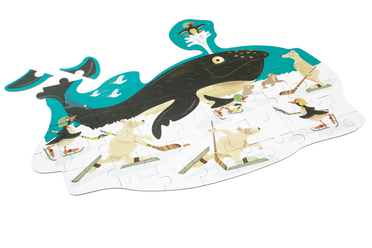 PUZZLE SCRATCH EUROPE 60PCS CON FORMA BALLENA - 2