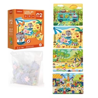 LEVEL UP PUZZLES NIVEL 2 CUATRO ESTACIONES, 4 PUZZLES - 1