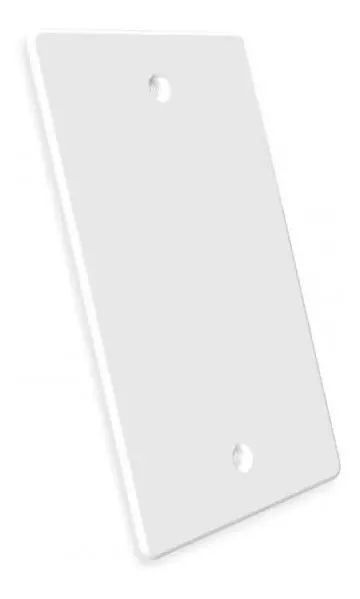 TAPA PLASTICA CIEGA CON TORNILLOS BLANCA 10 UNIDADES - 1