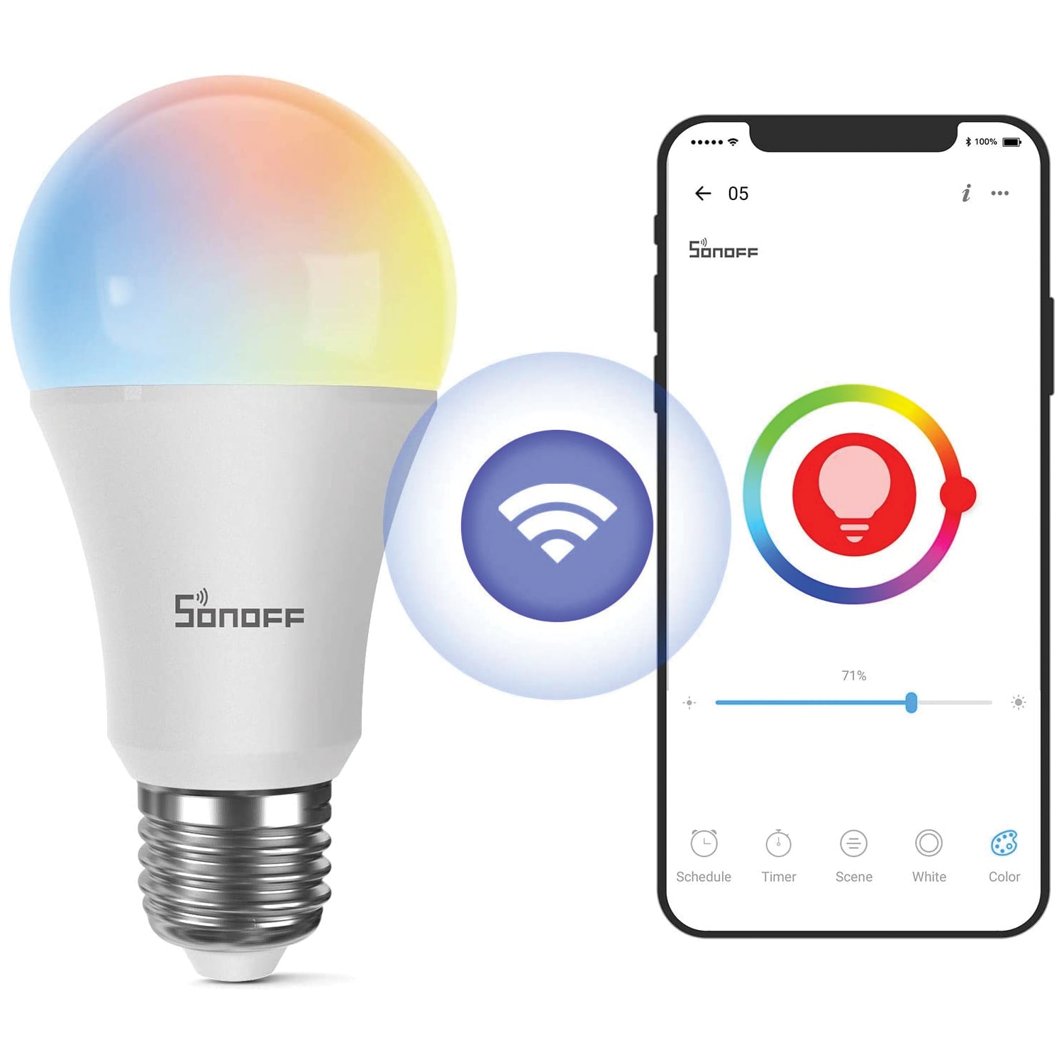 AMPOLLETA WIFI LED RGB SONOFF - 3
