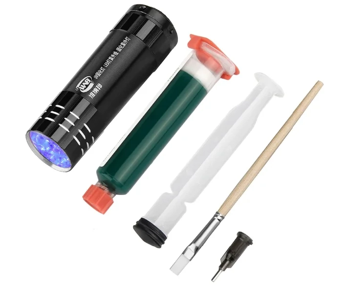 KIT MASCARA ANTI SOLDANTE Y LAMPARA UV - 1