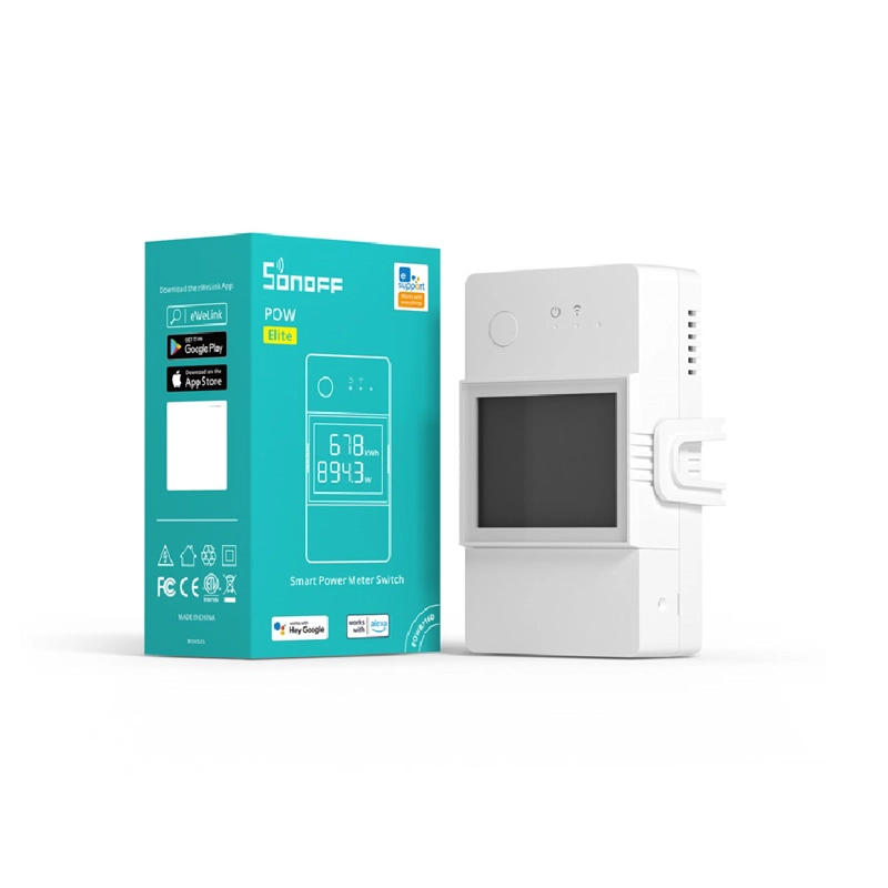 INTERRUPTOR SONOFF 10W BLANCO WIFI DE MEDICION DE ENERGIA POW ELITE 16A - 3