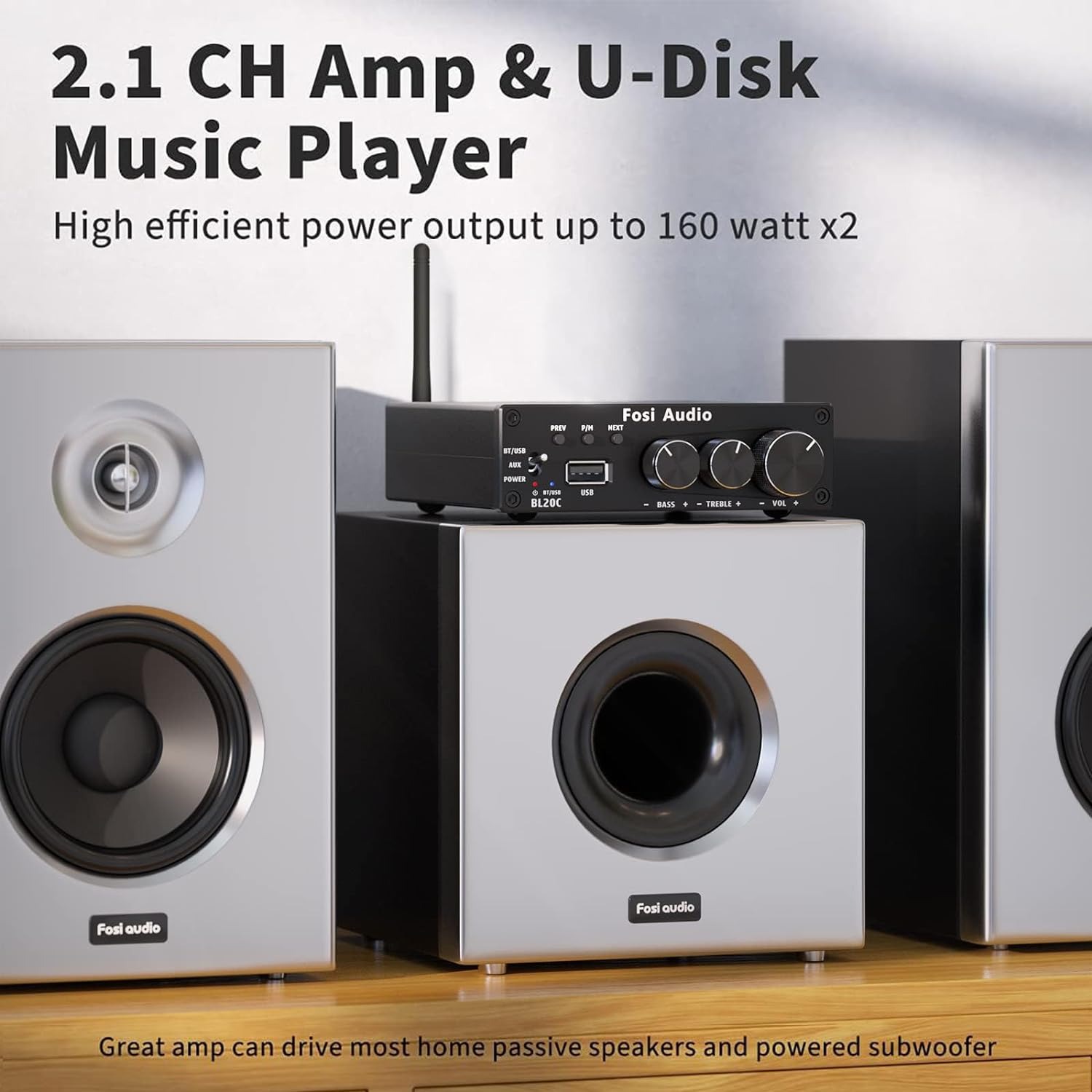 AMPLIFICADOR ESTE REO BLUETOOTH FOSI AUDIO BL20C - 3