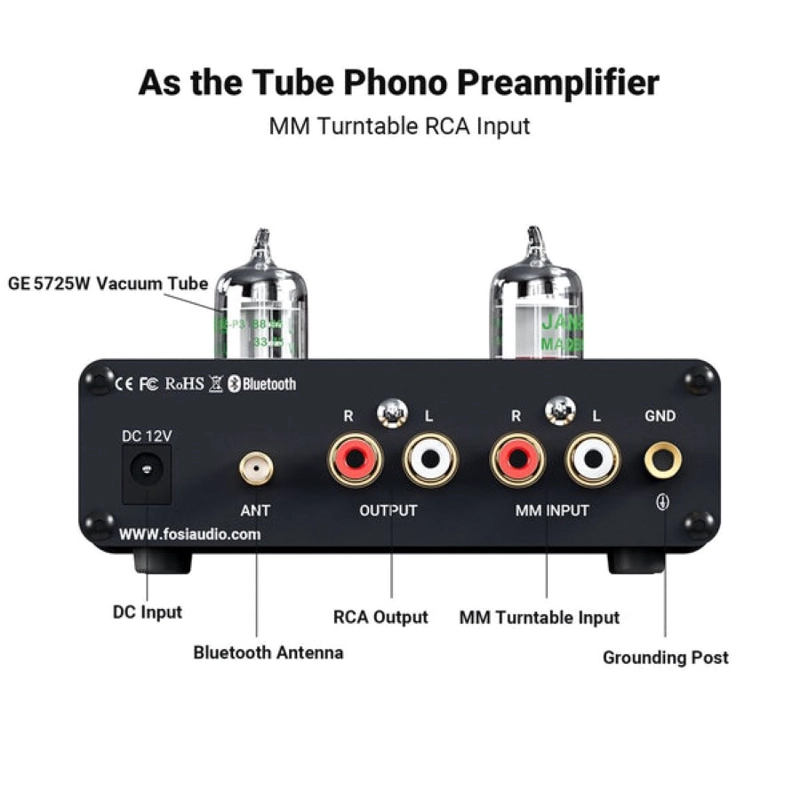 PREAMPLIFICADOR FOSI AUDIO BLUETOOTH PARA TORNAMESAS BOX X3 - 4