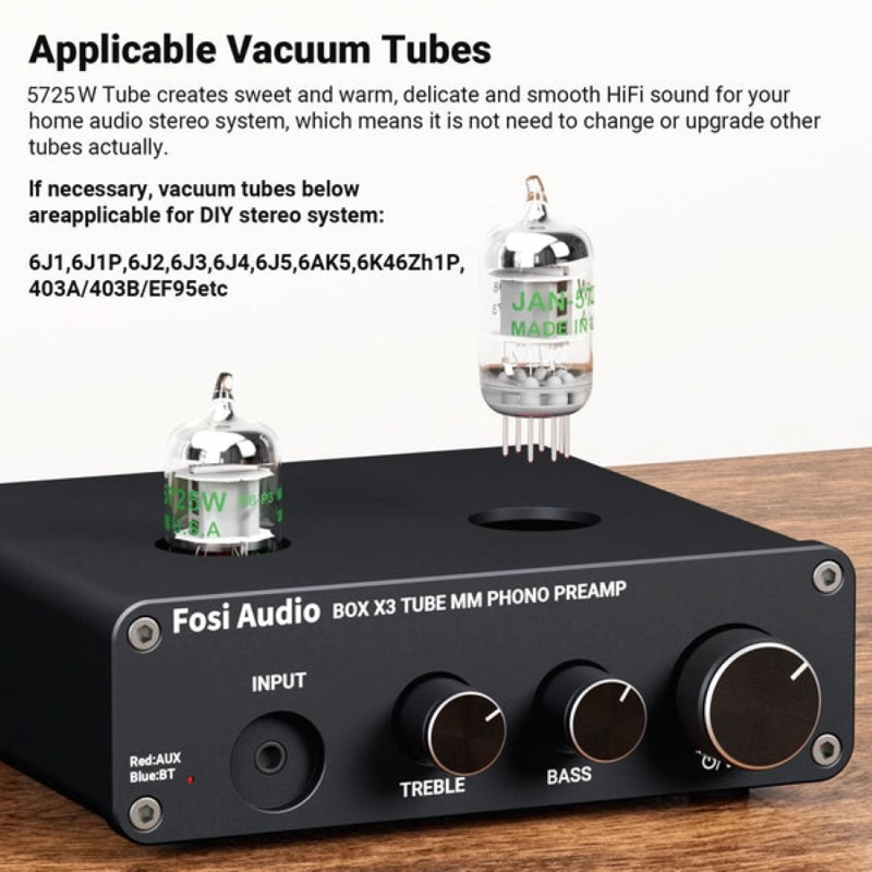 PREAMPLIFICADOR FOSI AUDIO BLUETOOTH PARA TORNAMESAS BOX X3 - 6