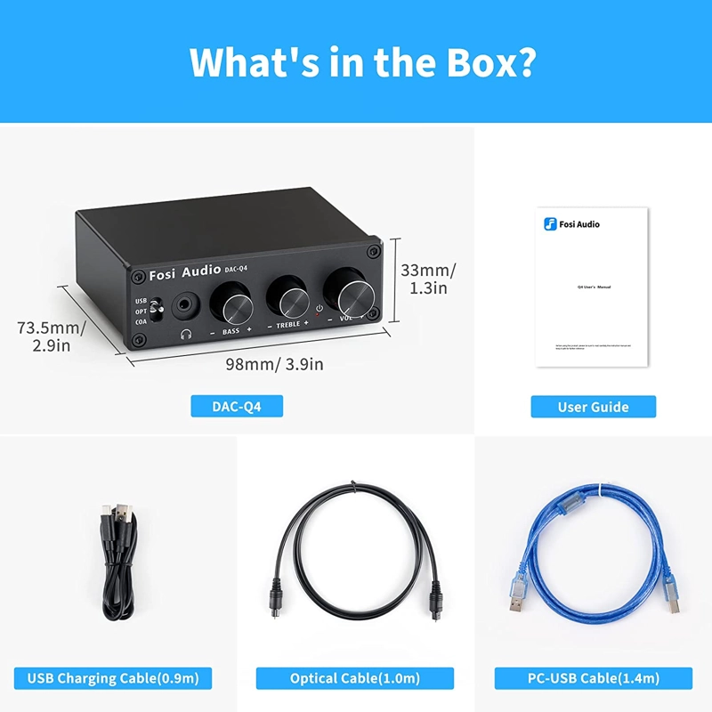 AMPLIFICADOR DE AUDIFONOS - FOSI AUDIO Q4 - 7