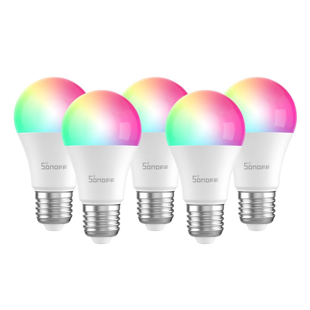 PACK DE 5 AMPOLLETAS WIFI LED RGB SONOFF - 1