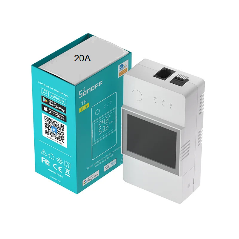 INTERRUPTOR WIFI SONOFF TH ELITE 20 A PARA SENSORES - 1