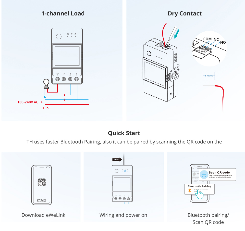 INTERRUPTOR WIFI SONOFF TH ELITE 20 A PARA SENSORES - 5