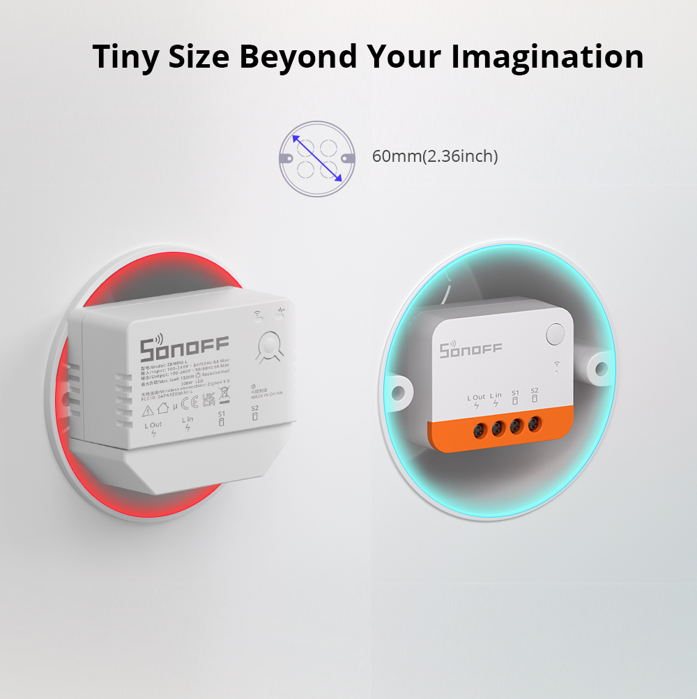 INTERRUPTOR SONOFF ZIGBEE SIN NEUTRO MINI EXTREME ZBMINIL2 - 5