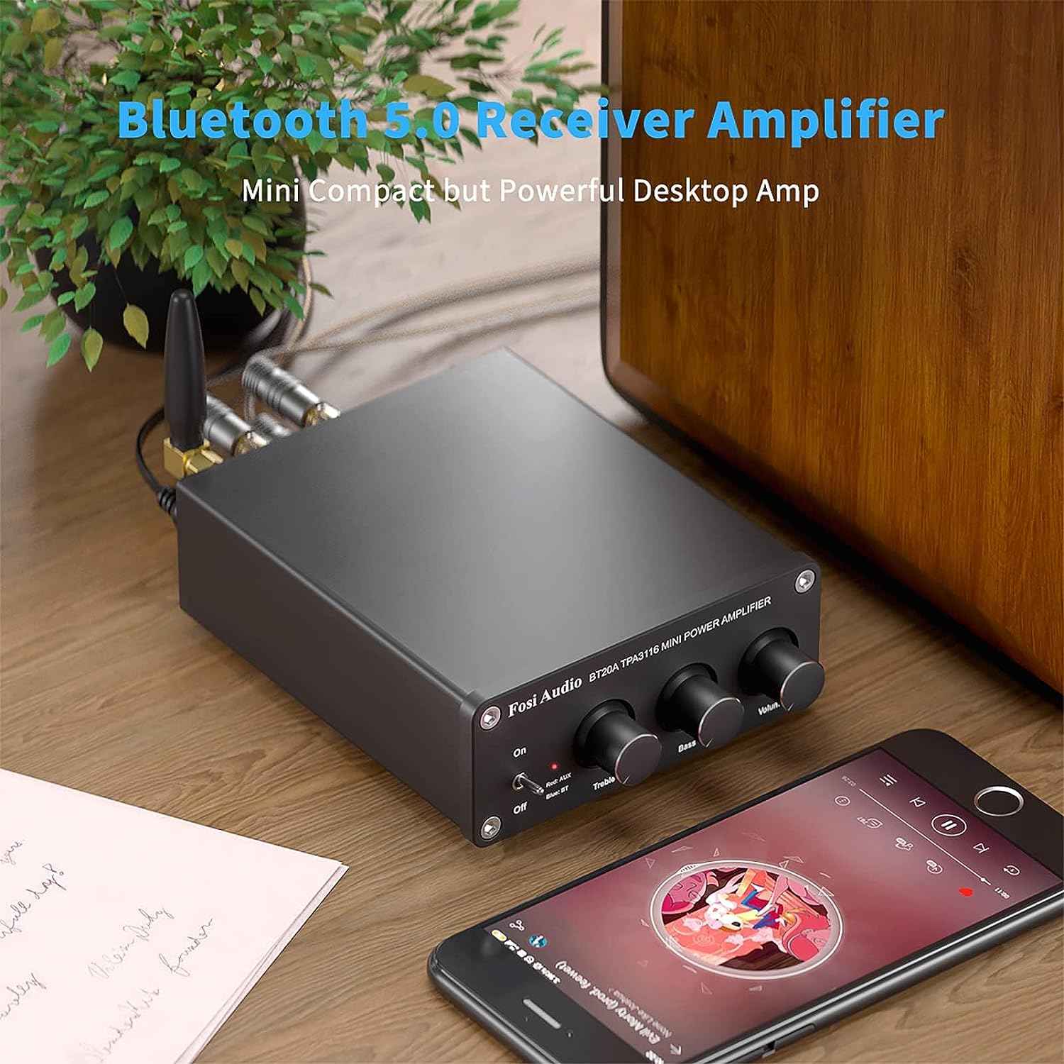 AMPLIFICADOR FOSI AUDIO BLUETOOTH 5.0 CLASE D 2X100W - BT20A - 4