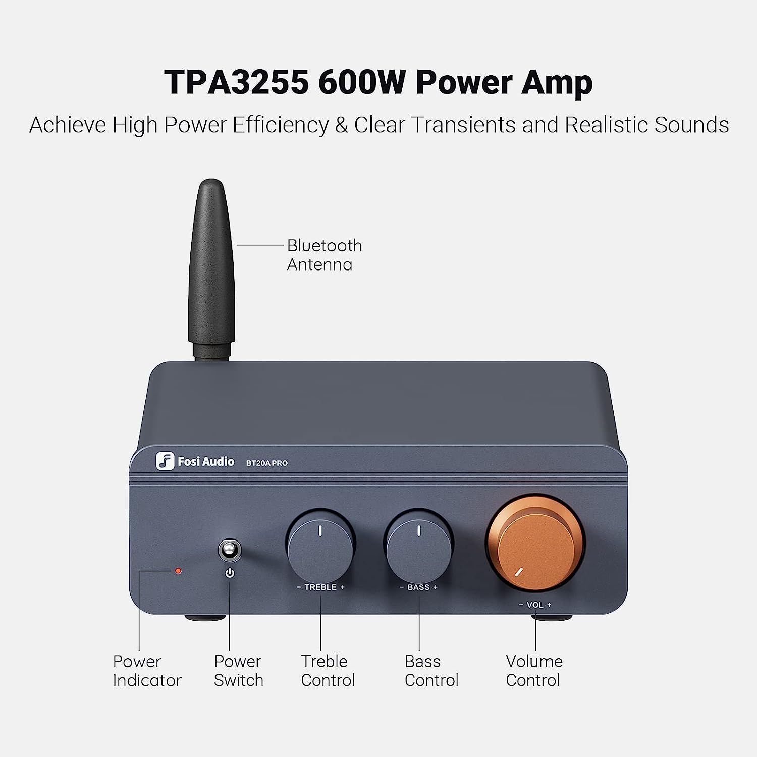 AMPLIFICADOR DE AUDIO - FOSI AUDIO BT20A PRO 2 X 300W - 2