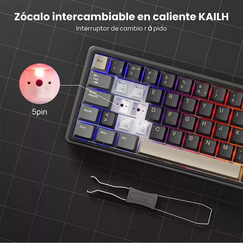 TECLADO MECÁNICO RK R65 ESPAÑOL - ROYAL KLUDGE - 5