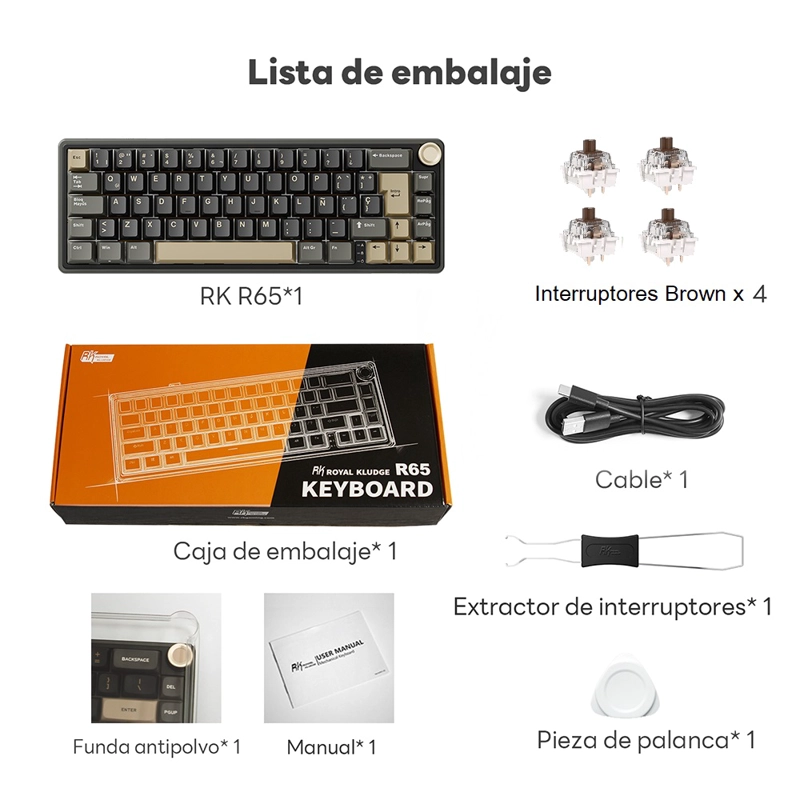 TECLADO MECÁNICO RK R65 ESPAÑOL - ROYAL KLUDGE - 7