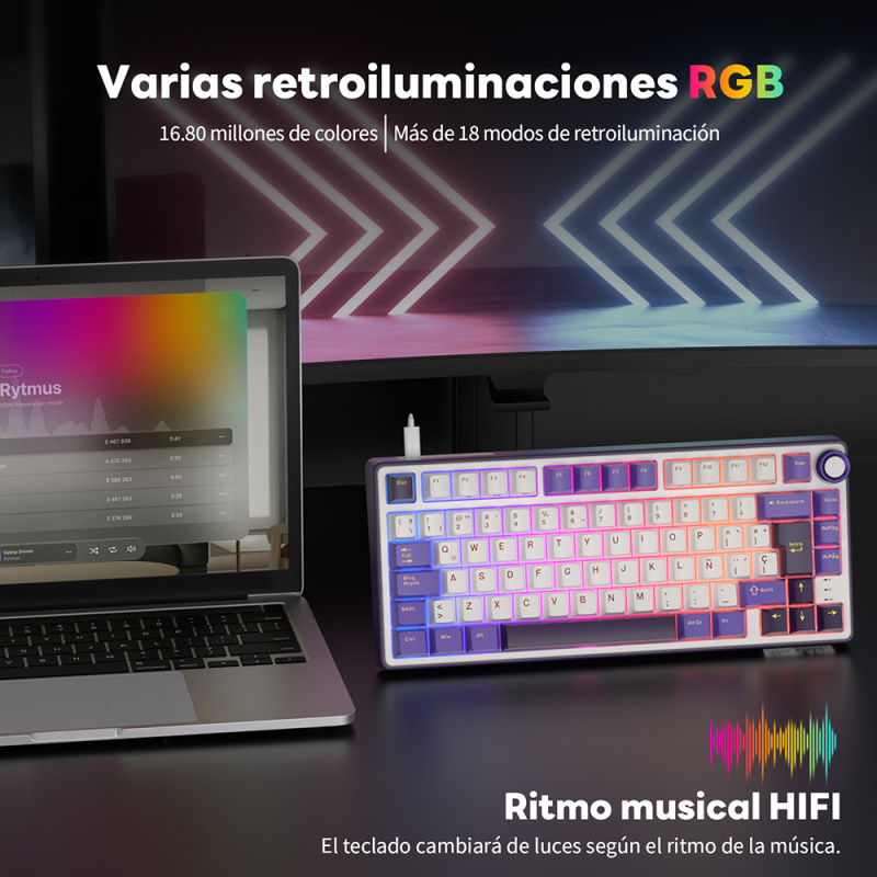TECLADO MECÁNICO RK R75 ESPAÑOL - ROYAL KLUDGE - 3