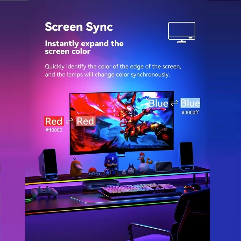 TIRA LED RGBIC AMBILIGHT PARA MONITOR 24'' SKYDIMO - 4