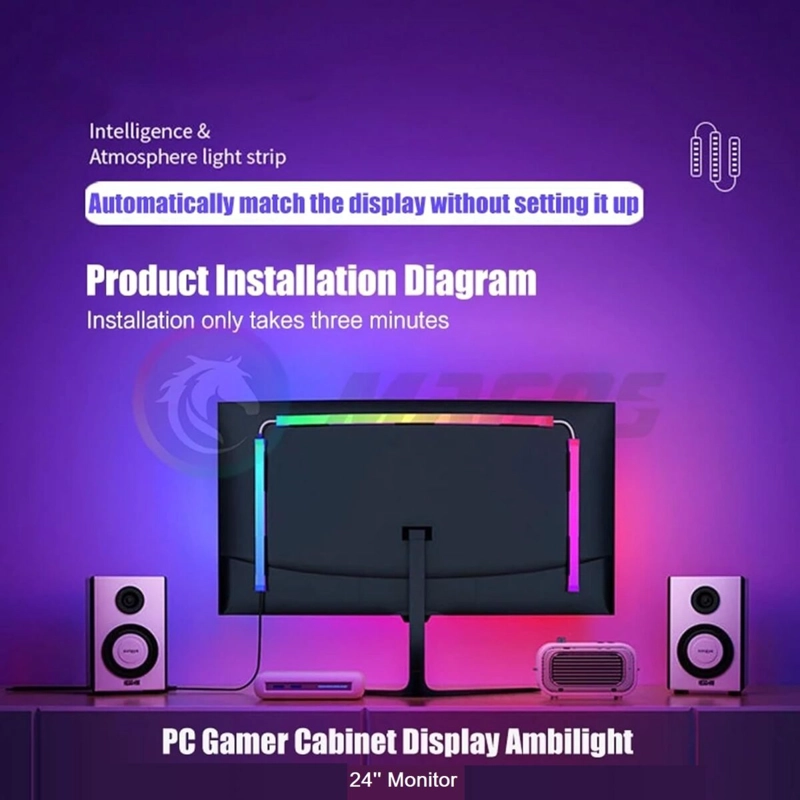 TIRA LED RGBIC AMBILIGHT PARA MONITOR 24'' SKYDIMO - 5