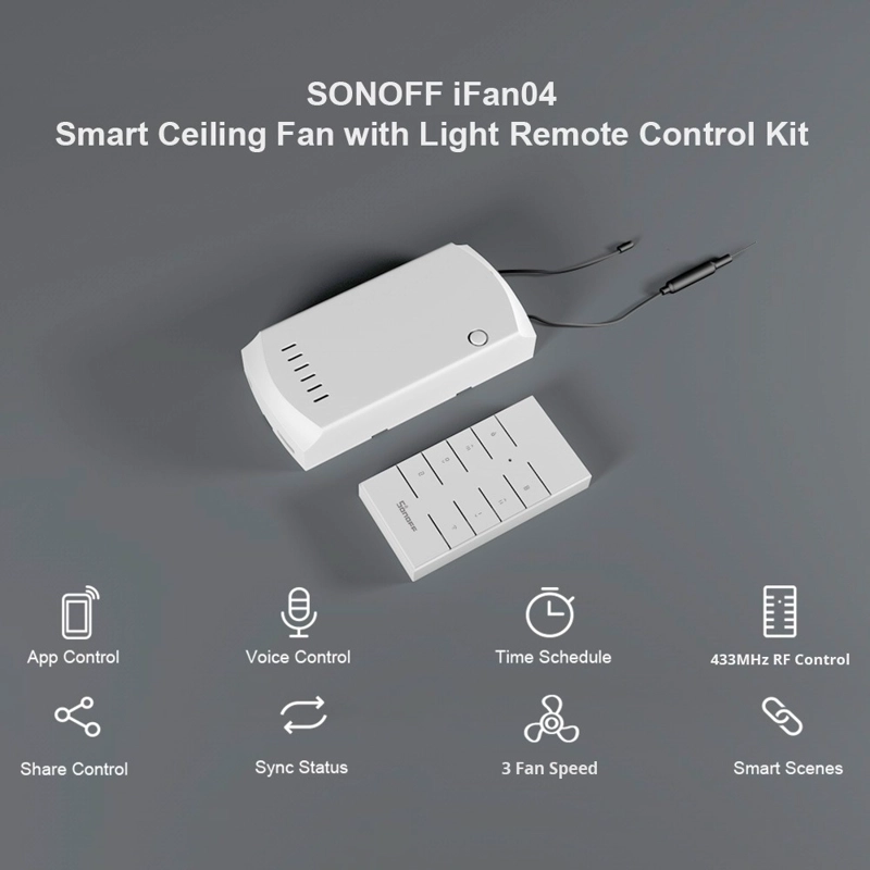 SONOFF IFAN04-H CONTROLADOR WIFI PARA VENTILADORES DE TECHO - 5