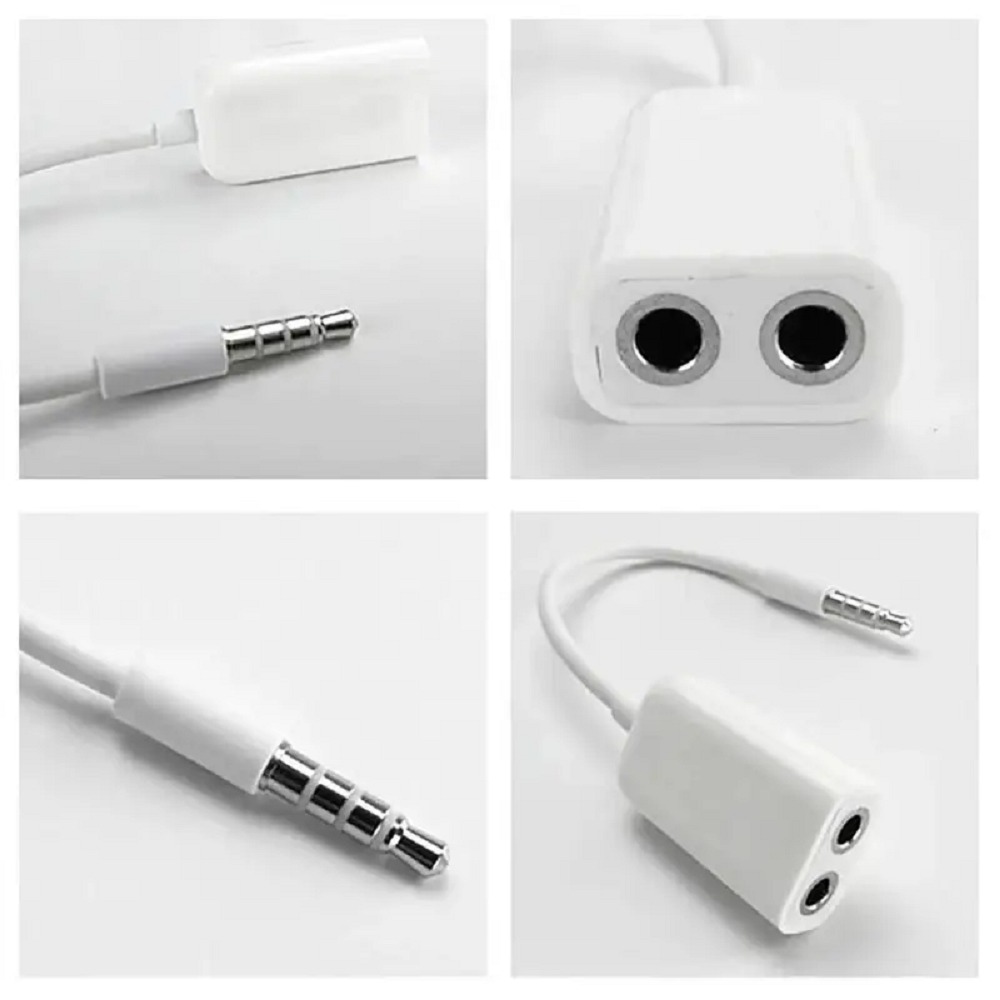 CABLE DIVISOR DE AUDIO 3.5MM (1 CONECTOR MACHO A 2 HEMBRA) - 3