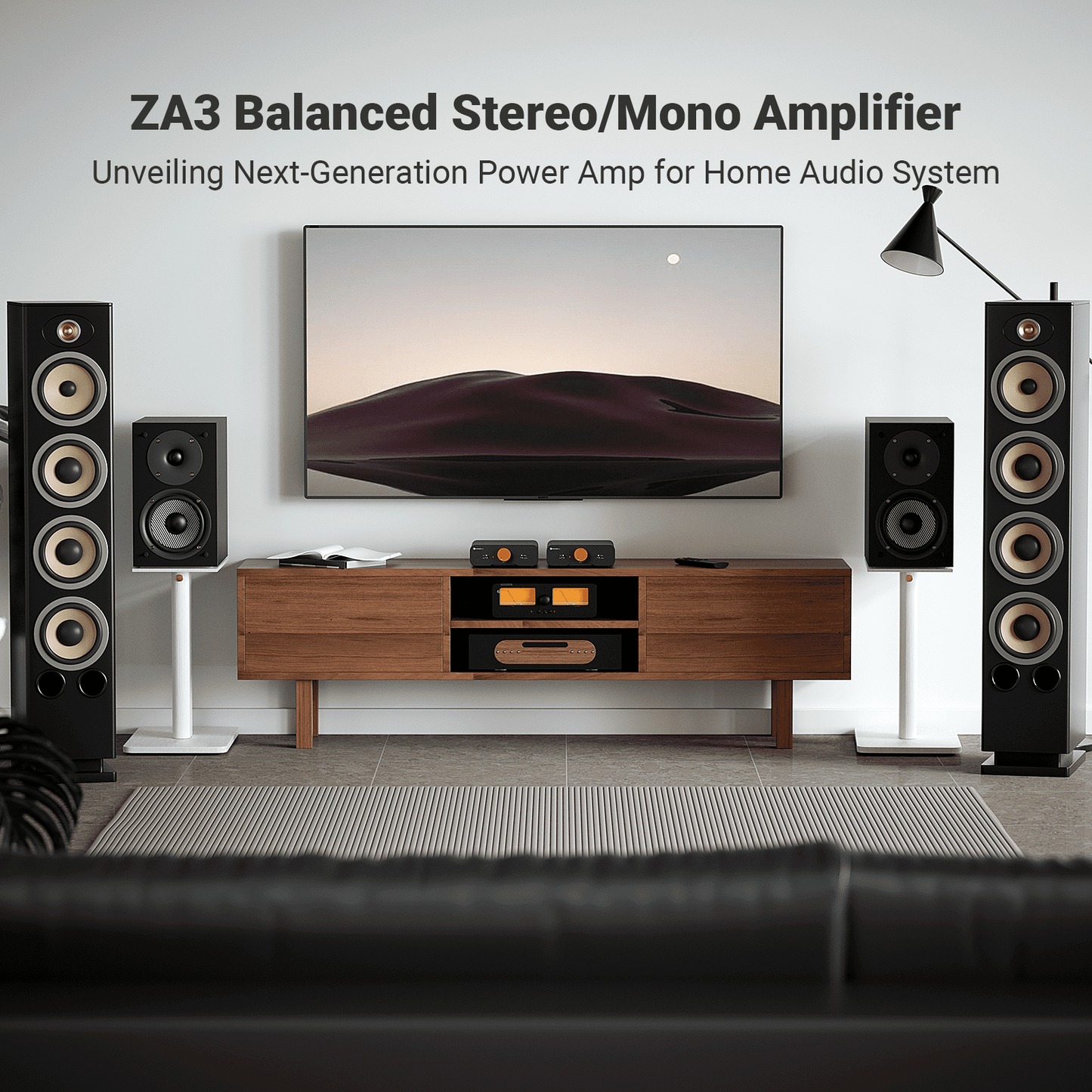 AMPLIFICADOR ESTE REO BALANCEADO DE 2 CANALES FOSI AUDIO ZA3 - 6