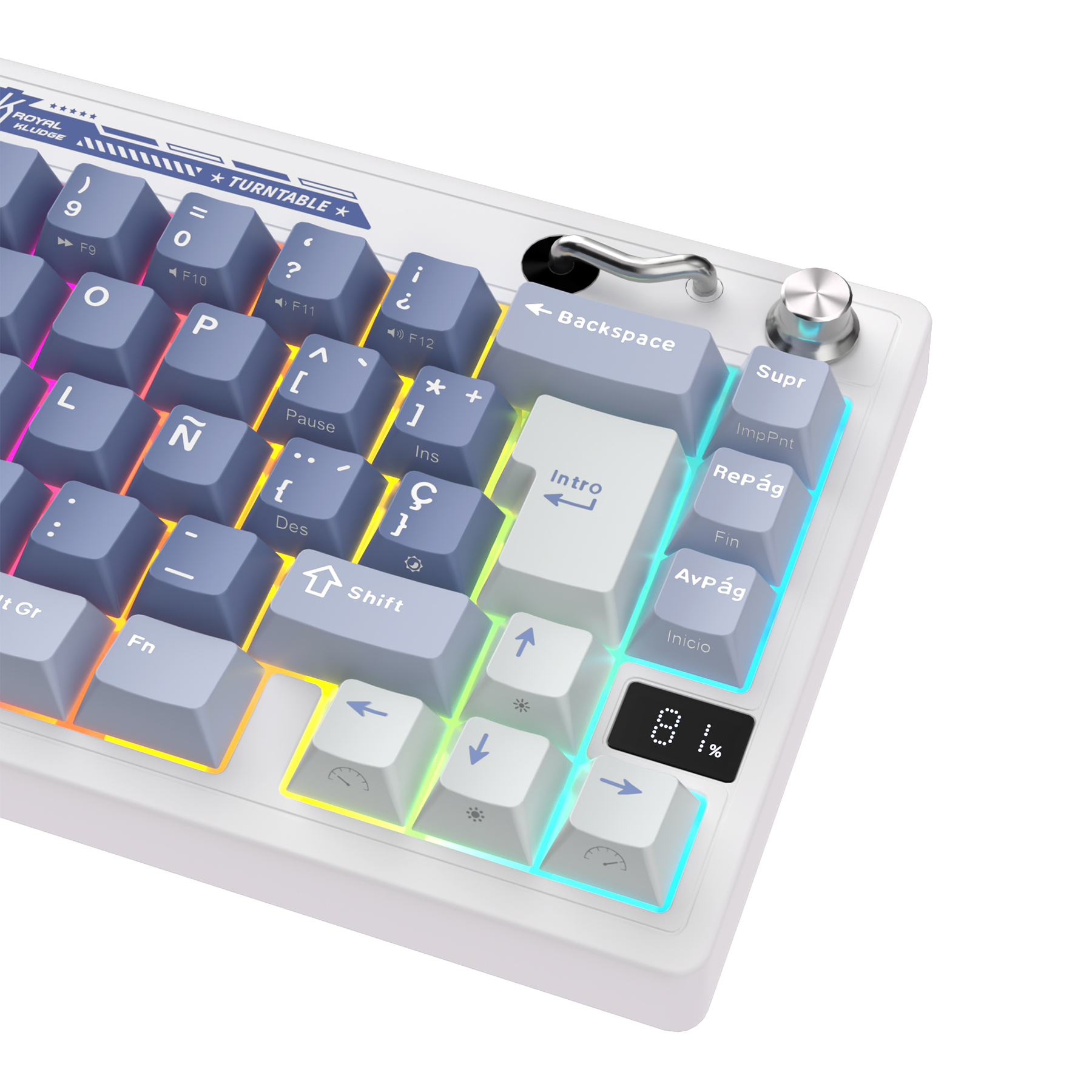TECLADO MECANICO INALAMBRICO RKM65 OCEAN BLUE 65% ESPAÑOL - 3