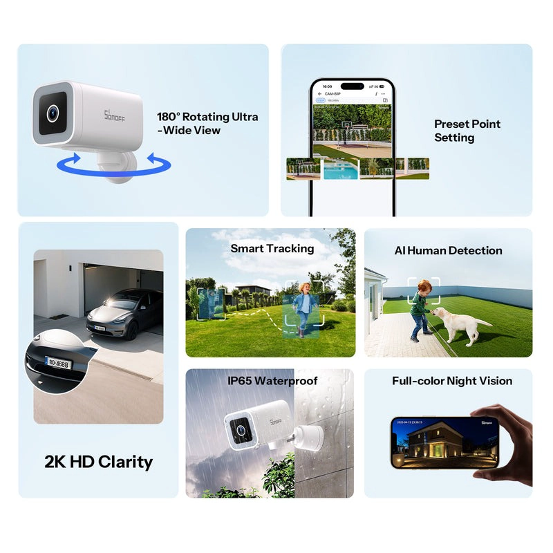 CAMARA DE SEGURIDAD WIFI PARA EXTERIORES - SONOFF CAM-B1P - 4