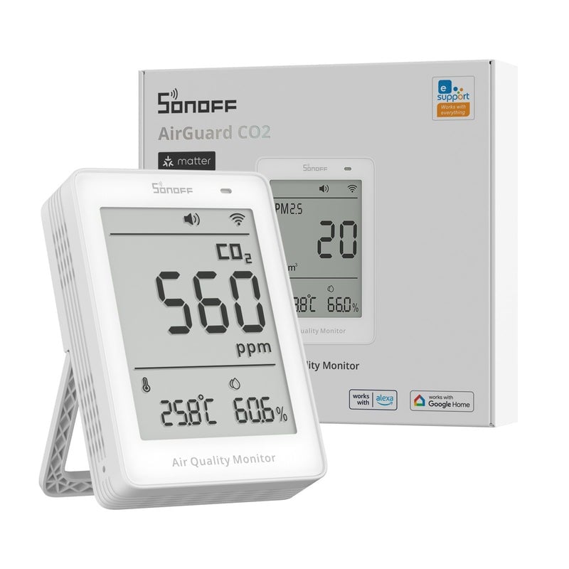 MONITOR DE CALIDAD DEL AIRE CO2 WIFI MATTER SONOFF AIRGUARD - 3