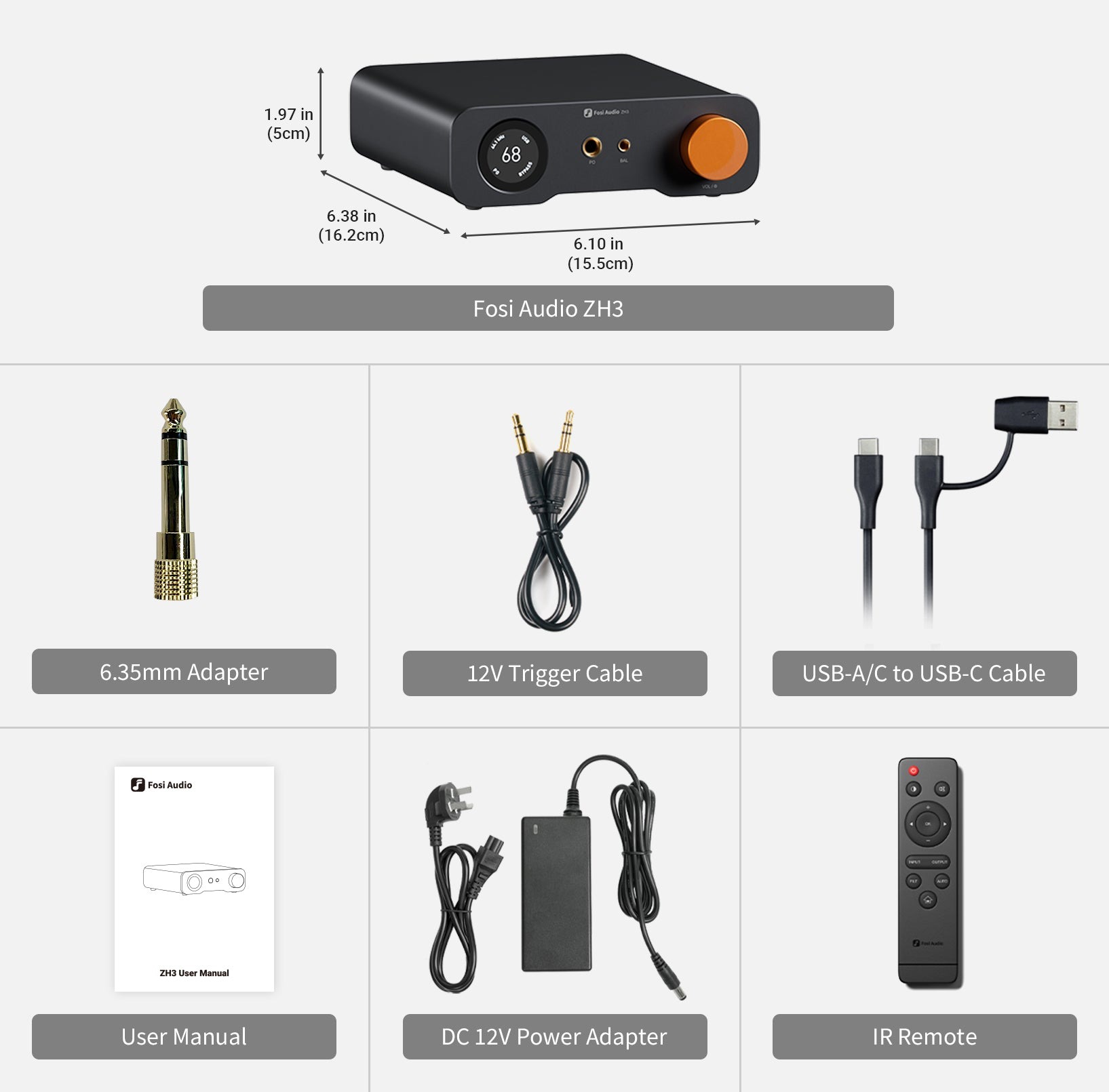 AMPLIFICADOR DE AUDIO DAC/PREAMPLIFICADOR – FOSI AUDIO ZH3 - 7